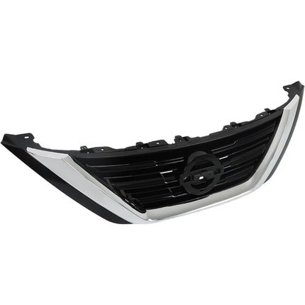 Findmall Front Upper Grille for 2016-2018 Nissan Altima, Black with Chrome Trim