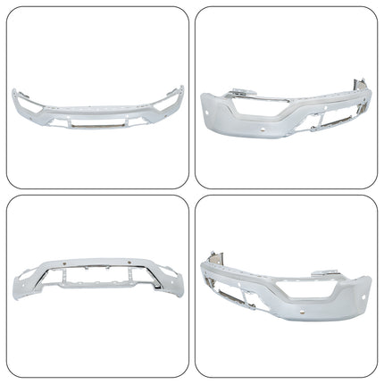 Findmall Chrome Steel Front Bumper Face Bar with 6 Parking Sensor Holes Replacement for 2021-2023 Ford F-150