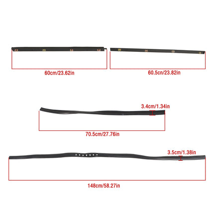 Findmall Door & Window Weatherstrip Seal Kit for Jeep CJ7 & Wrangler YJ, 10-Piece