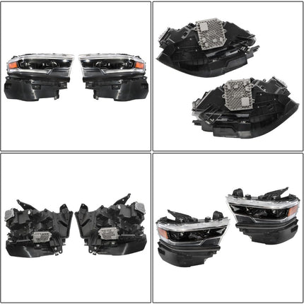 Findmall Headlights Assembly Replacement for Ram 1500 2019-2024 Pair W/DRL
