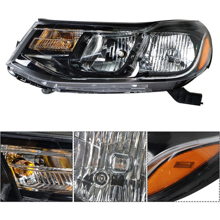 Findmall Driver Side Headlights Assembly Halogen Replacement for Trax 2017-2019 Housing Chrome Lamp LH 1PC 42698951