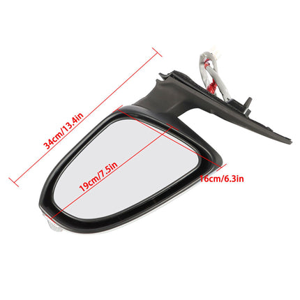 Findmall Side Mirror Signal Lamp Heated Right Passenger Side White Replacement for 2014-2019 Toyota Corolla 8791002G10 TO1321295 87910-02G11