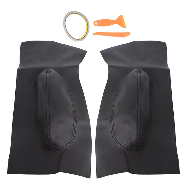 Findmall 2Pcs Car Door Panel Black Leather Insert Cards Replacement for Beetle 1998-2010