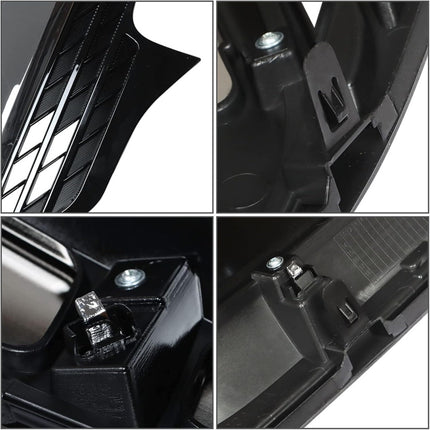 Findmall Front Upper Grille for 2015-2018 Nissan Murano, Black with Chrome Trim