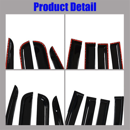 Findmall Side Window Visors Rain Guard Wind Vent Shade Deflector Replacement for 2015-2020 Colorado