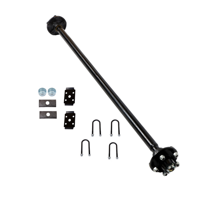 Findmall 2,000 lb Trailer Axle with U-Bolt Kit, 5 on 4.5 in, 58 in Hub Face