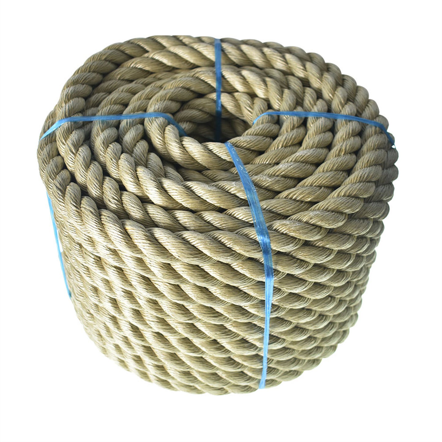 3/4 inch 1 inch Diameter Twisted Manila Rope, Twisted 3 Strand, Polypropylene Rope for Indoor Outdoor Use for Landscaping, Tug of War, Projects and Tie Downs