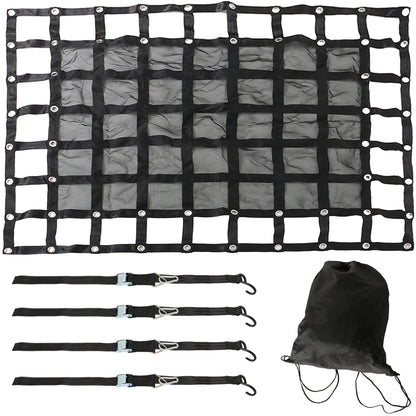 findmall 4.75FT x 6FT Truck Bed Cargo Net Heavy Duty Cargo Nets Truck Organizer Capacity 1500 LBS