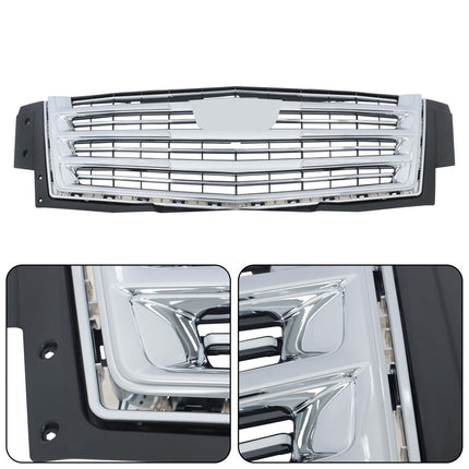 Findmall Chrome Front Upper Bumper Grille Replacement for Escalade 2015-2020