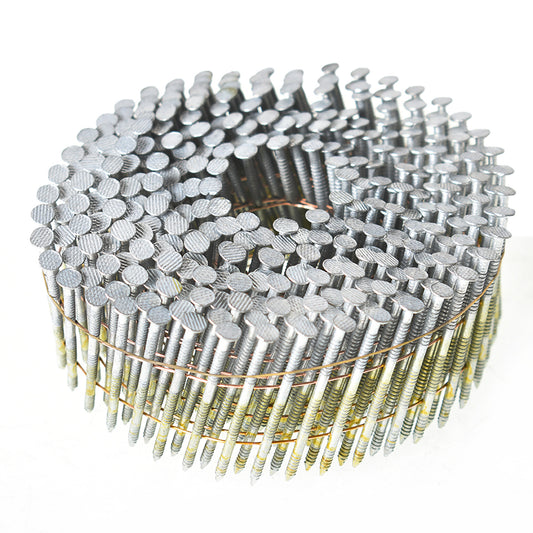 findmall 3600Pcs Siding Nails 2” x 0.092” 15 Degree Collated Wire Coil Full Round Head