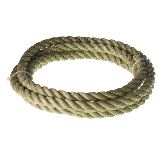 3/4 inch 1 inch Diameter Twisted Manila Rope, Twisted 3 Strand, Polypropylene Rope for Indoor Outdoor Use for Landscaping, Tug of War, Projects and Tie Downs