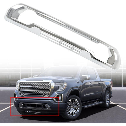 Findmall Front Bumper Lower Grille Plate for 2019‑2022 GMC Sierra 1500 Denali/AT4, Chrome Plastic, Replacement for 84482544