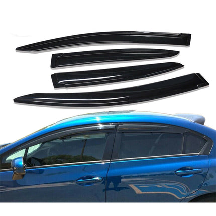 Findmall Smoke Tint Side Window Visor Vent Rain Guard Deflector Replacement for 2012-2015 Honda Civic Sedan