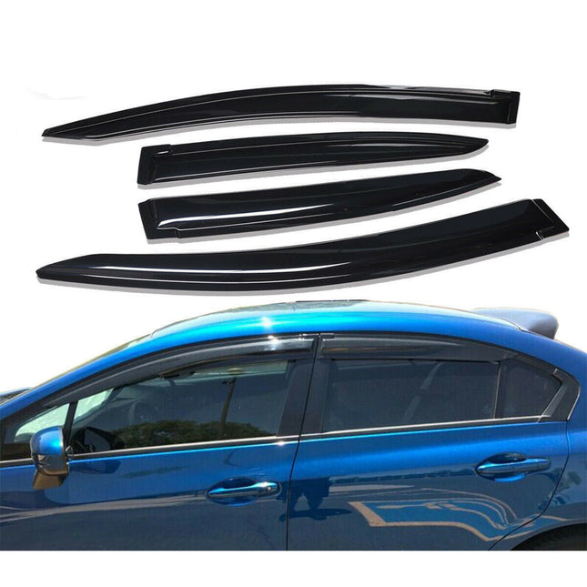 Findmall Smoke Tint Side Window Visor Vent Rain Guard Deflector Replacement for 2012-2015 Honda Civic Sedan