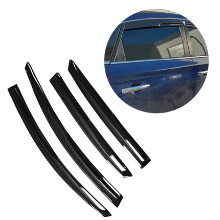 Findmall Window Visors Rain Guard Wind Vent Shade Deflector Replacement for 2013-2019 Nissan Sentra Sedan 4-Piece Set Black