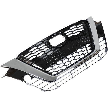 Findmall Front Grille for 2019-2021 Nissan Altima, Black with Chrome Trim