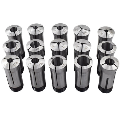 findmall 15Pcs 5C Collet Set Fit for Machining Turning