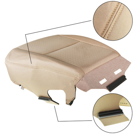 Findmall Driver Bottom Cloth Beige Seat Cover Replacement for 2007-2014 Silverado 1500 2500HD 3500HD
