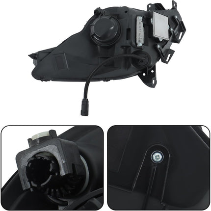 Findmall Driver Side Headlights Assembly HID with Ballast Replacement for Corvette 2014-2019 Housing Black Lamp LH 1PC GM2502403