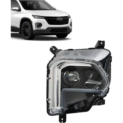 Findmall Passenger Side Headlights Assembly without DRL Replacement for Traverse 2022-2023 Housing Black Lamp RH 1PC 85596374 GM2503525