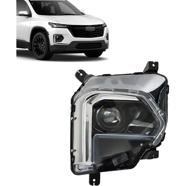 Findmall Passenger Side Headlights Assembly without DRL Replacement for Traverse 2022-2023 Housing Black Lamp RH 1PC 85596374 GM2503525