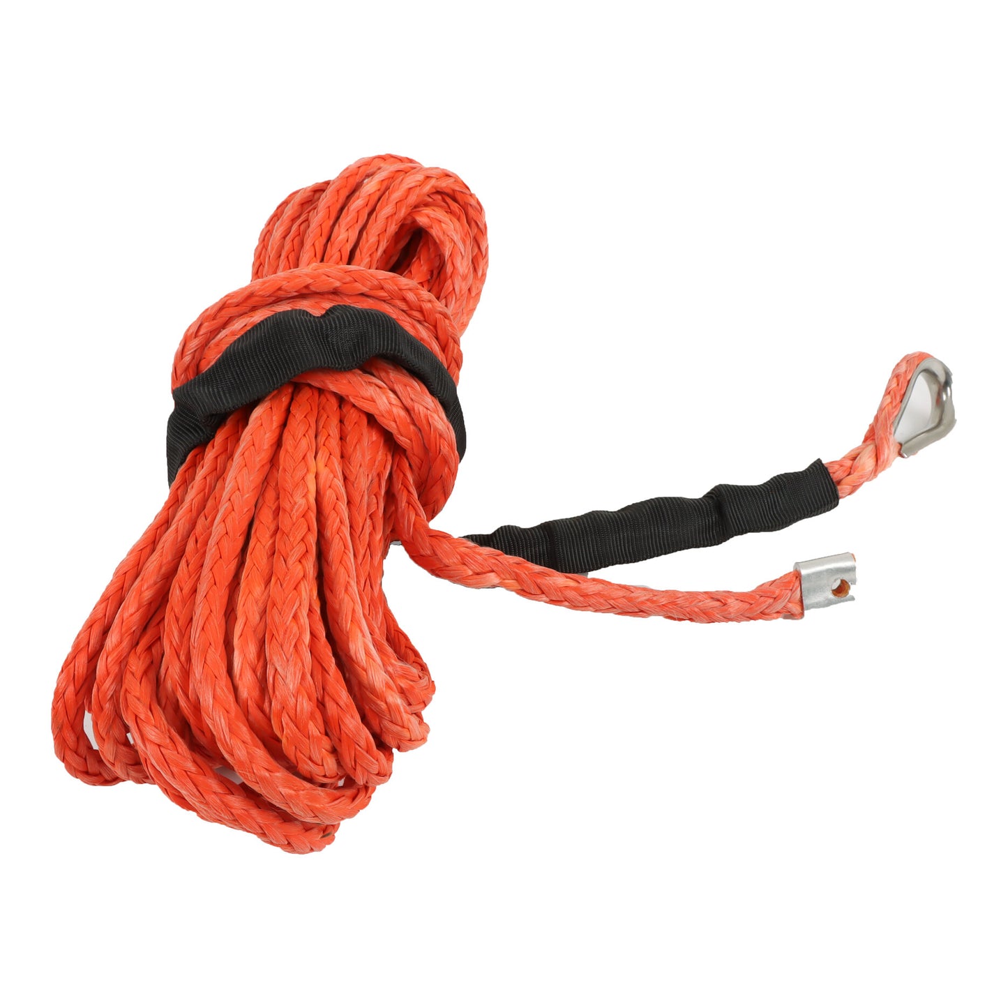 findmall 5/16 Inches 50 feet Capstan Rope Off Road Vehicle Traction Rope Maximum Strength 12000 Pounds Synthetic Car Tow Rope Orange