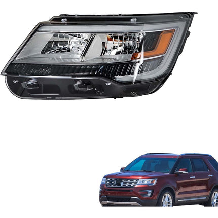Findmall Headlight Assembly for 2016–2019 Ford Explorer Limited/Platinum/XLT Front Left Driver Side, Replaces FB5Z-13008-N