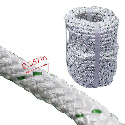 findmall 3/8 Inch Double Braid Polyester Rope Heavy Duty Pulling Rope for Tree Work Camping Swings