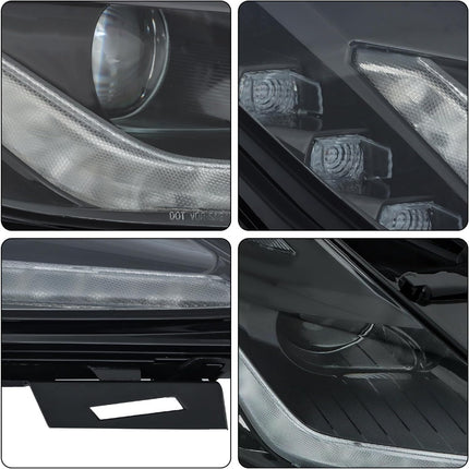 Findmall Passenger Side Headlights Assembly w/Ballast HID Replacement for Corvette 2014-2019 Housing Black Lamp RH 1PC GM2503403