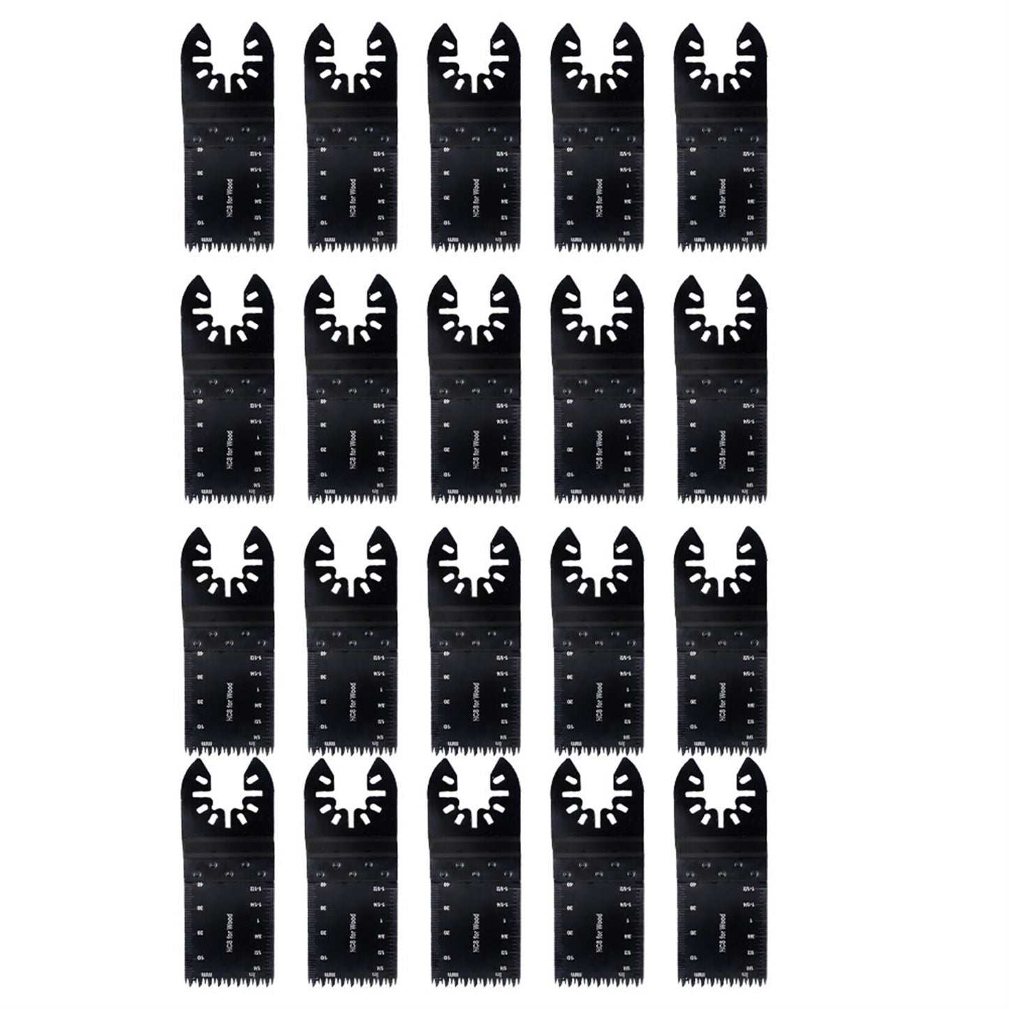 findmall 20Pcs Oscillating Saw Blade, Multi Tool Blades Oscillating Saw Blades Accessories Fit for Wood and Plastic Longer Wavy Tooth Multi Tool Blades