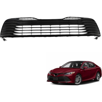 Findmall Front Lower Bumper Grille for 2018-2020 Toyota Camry L LE XLE, Dark Gray, Without Sensor Holes