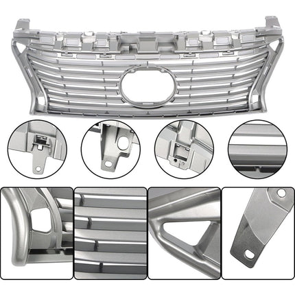 Findmall Front Upper Mesh Grille for 2013-2015 Lexus ES350 ES300h, Silver