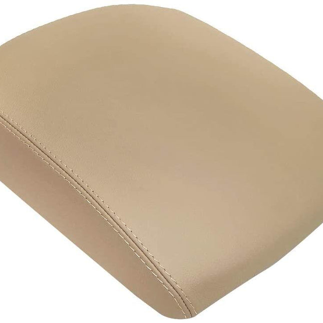 Findmall Beige Leather Armrest Center Console Lid Cover Skin Replacement for 2009-2015 Honda Pilot