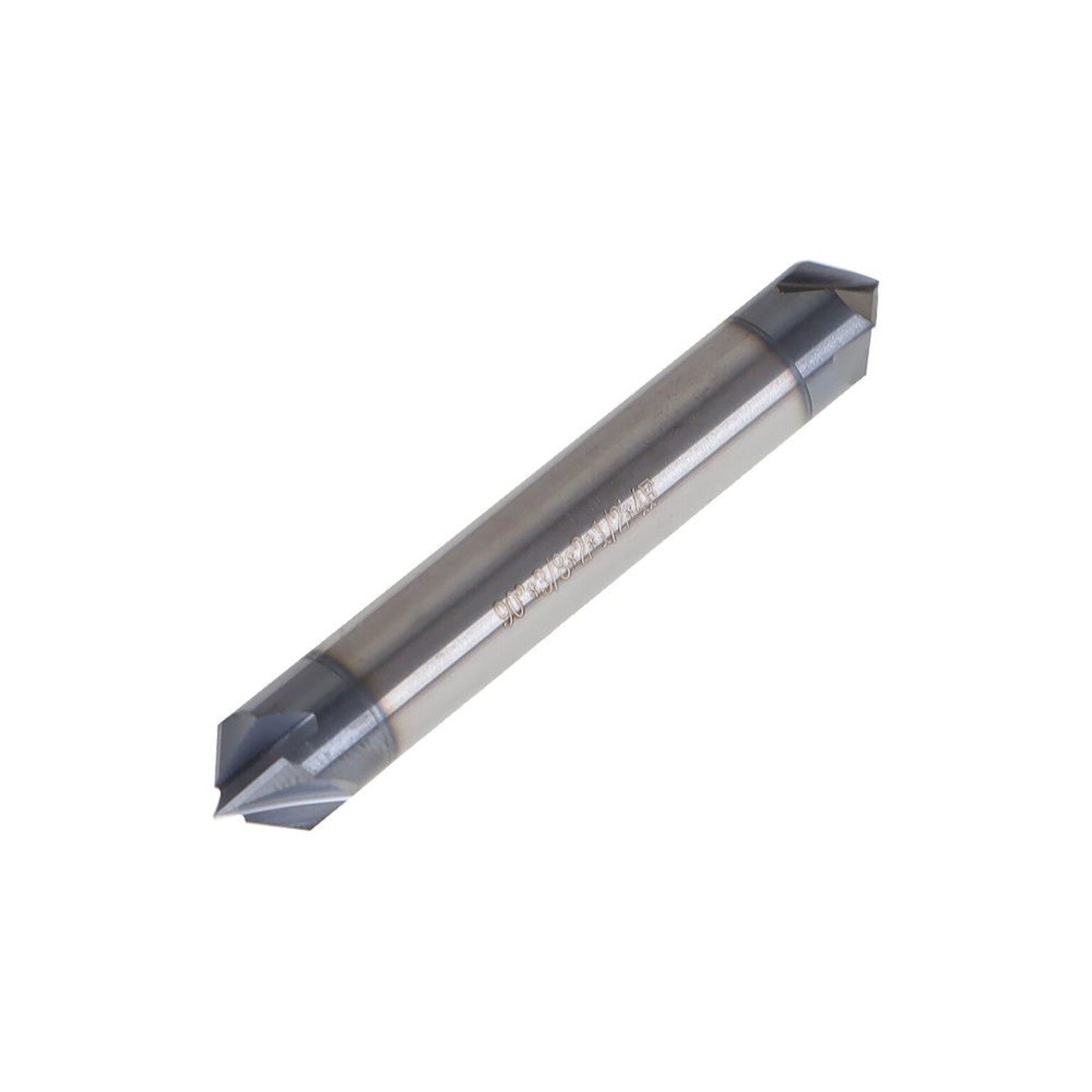 findmall 3/8 Inch Helix Carbide End Mill Double End Tialn Coated 4 Flute 90 Degree Fit for Aluminum Cut Non-Ferrous Metal Upcut CNC Spiral Router Bit