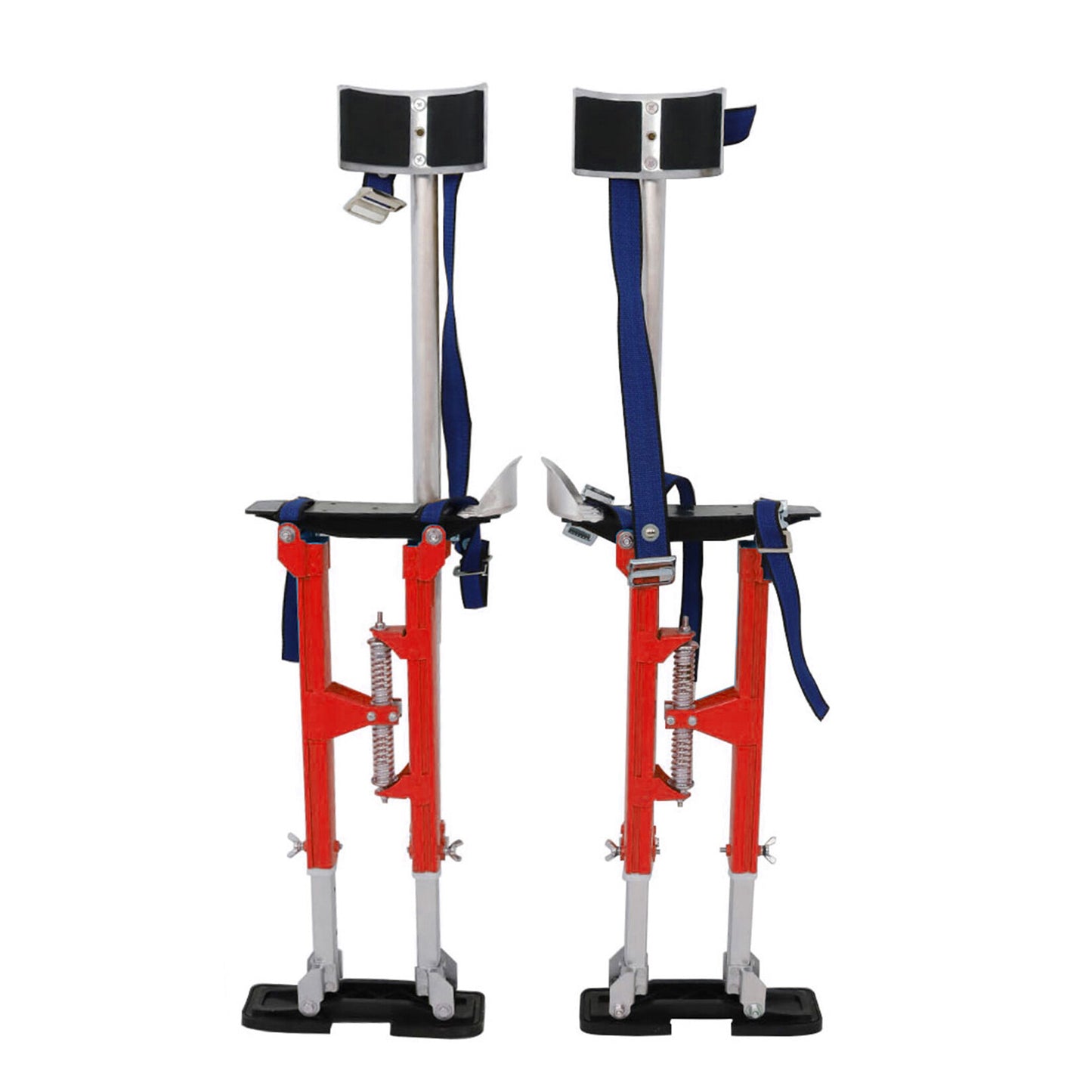 findmall 18-30 Inch Drywall Stilts Red Adjustable Aluminum Stilt Tool Fit for Painting or Cleaning