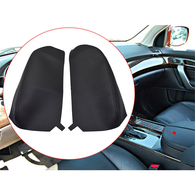 Findmall Leather Center Console Armrest Cover Skin Black Replacement for 2007-2013 Acura MDX