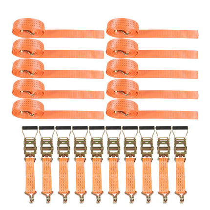 Findmall 4/10/20 Pack 1.5" x 15'/20' J Hook Ratchet Straps 4000Lbs Heavy Duty Tie Down Straps for Truck, Trailer, Cargo Transportation