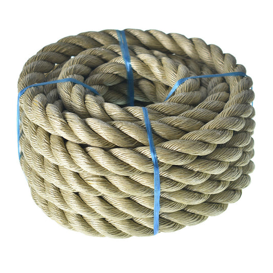 3/4 inch 1 inch Diameter Twisted Manila Rope, Twisted 3 Strand, Polypropylene Rope for Indoor Outdoor Use for Landscaping, Tug of War, Projects and Tie Downs