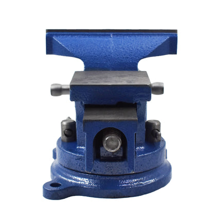 findmall 5" Bench Vise with Anvil 360° Swivel Locking Base Table Top Clamp Heavy Duty Vice Swivel Base Bench