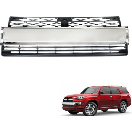 Findmall Front Lower Bumper Grille for 2014-2020 Toyota 4Runner Limited, Black with Chrome Trim