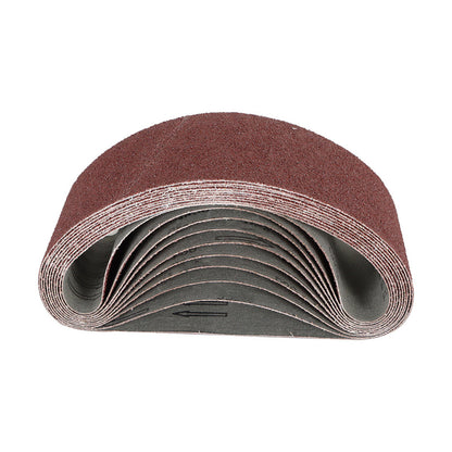 findmall 10Pcs 4 Inch x 24 Inch Aluminum Oxide Sanding Belt, 36 Grit Sandpaper Sanding Belts Fit for Polishing Metal