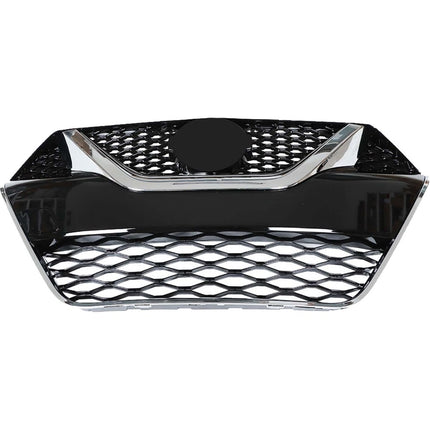 Findmall Front Grille Assembly for 2016-2017 Nissan Maxima, Black with Chrome Trim