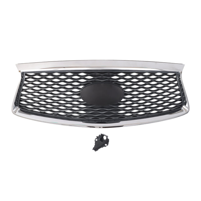 Findmall Chrome and Black Mesh Front Upper Grille with Camera Hole Replacement for QX60 2016-2020 623109NC0B IN1200135