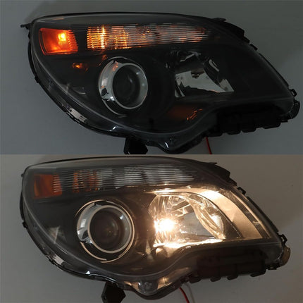 Findmall Driver Side and Passenger Side Headlights Assembly Halogen Replacement for Equinox 2011-2015 Housing Black Lamp LH RH 2PCS GM2502338 GM2503338