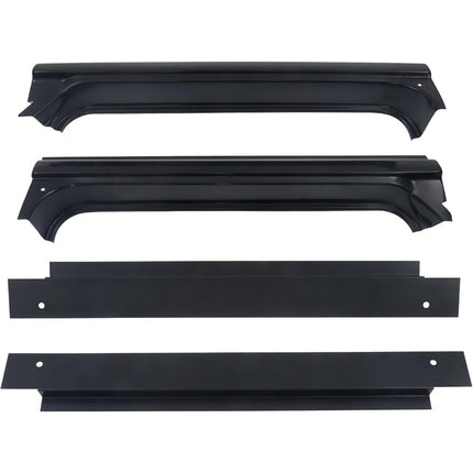 Findmall 4-Piece Inner and Outer Rocker Panel Set for 1967-1972 Chevrolet C10, Black