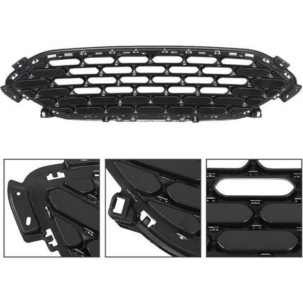 Findmall Front Center Grille for 2020-2022 Ford Escape, Black with Chrome Trim