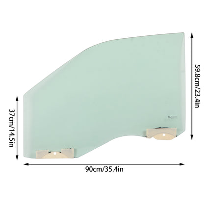 Findmall Tempered Front Door Window Glass for 2015-2024 F-150 Driver or Passenger Side Green Tint