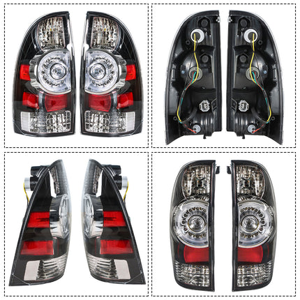 Findmall Tail Light Assembly Pair for 2005-2015 Toyota Tacoma, Clear or Black Lens