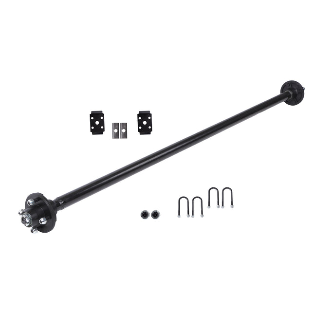 Findmall 2,000 lb Trailer Axle with U-Bolt Kit, 4 on 4 in, 72 in Hub Face
