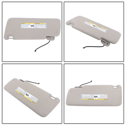 Findmall Sun Visor Gray with Lights and Mirror Replacement for Ram 1500 2500 3500 Pickup 4-Door 2013-2018